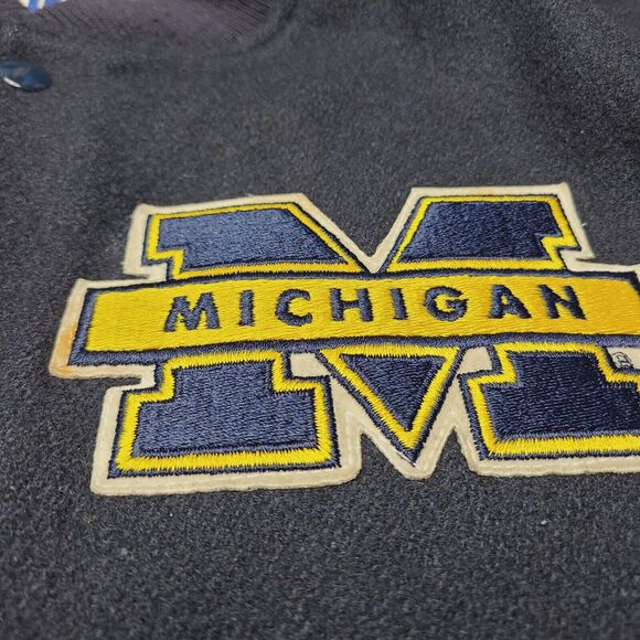 Vintage Chalk Line Michigan Wolverines Wool Varsity Letterman Jacket Size 2XL - Picture 8 of 11